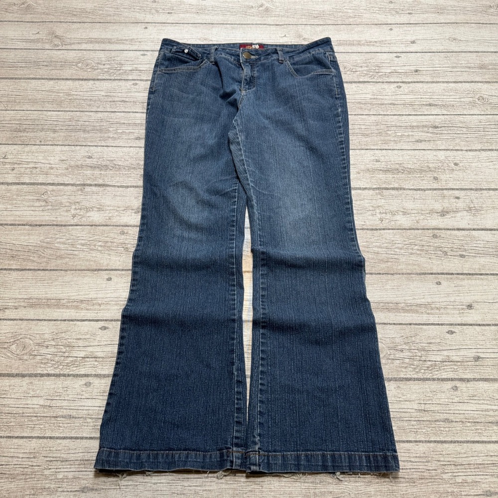 Y2K One 5 One Jeans Women's 12 Blue Denim Straight Leg Bootcut Relaxed Fit Retro